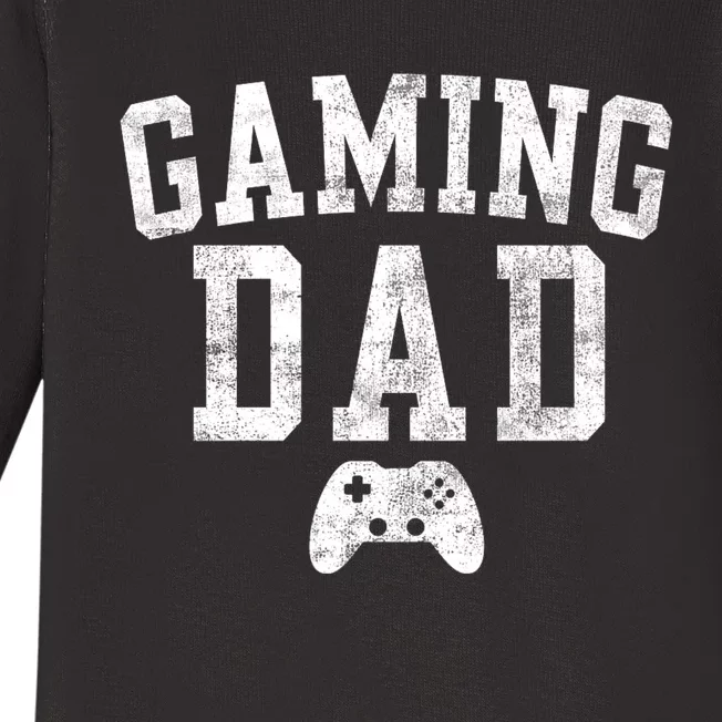 Gaming Dad Birthday Classic Bold Font Gaming Daddy Baby Long Sleeve Bodysuit