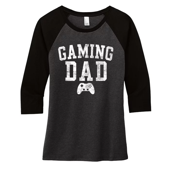 Gaming Dad Birthday Classic Bold Font Gaming Daddy Women's Tri-Blend 3/4-Sleeve Raglan Shirt