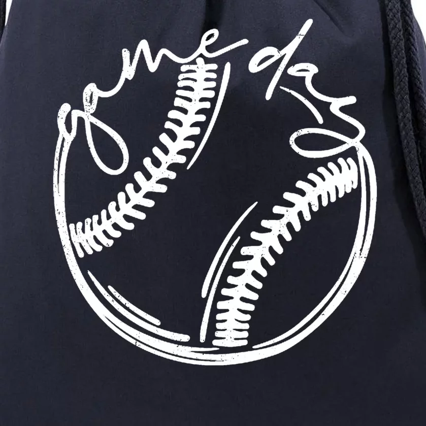 Game Day Baseball Drawstring Bag