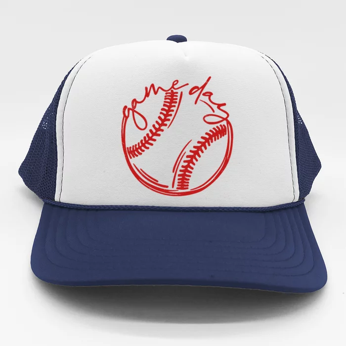 Game Day Baseball Trucker Hat