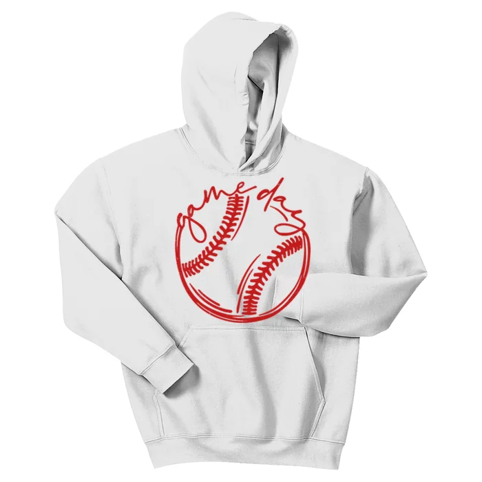 Game Day Baseball Kids Hoodie