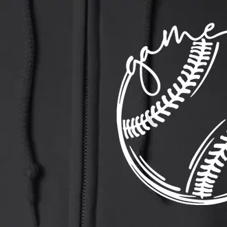 Game Day Baseball Baseball Life, Softball Life For Mom Full Zip Hoodie