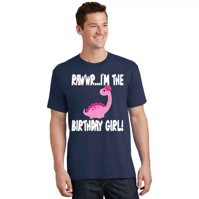 Girl Dinosaur Birthday Party - I'm The Birthday Girl T-Shirt