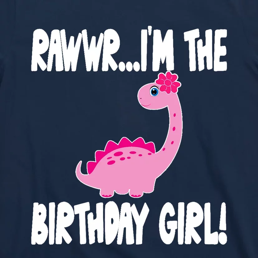 Girl Dinosaur Birthday Party - I'm The Birthday Girl T-Shirt