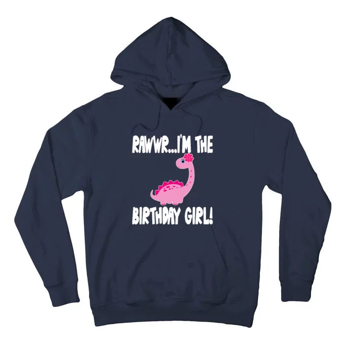 Girl Dinosaur Birthday Party - I'm The Birthday Girl Tall Hoodie