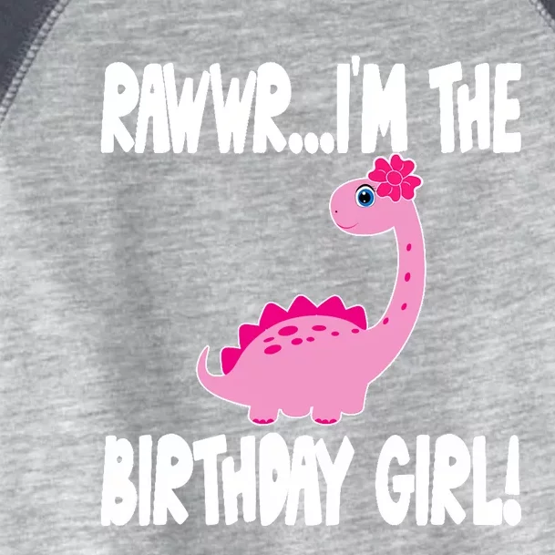 Girl Dinosaur Birthday Party - I'm The Birthday Girl Toddler Fine Jersey T-Shirt