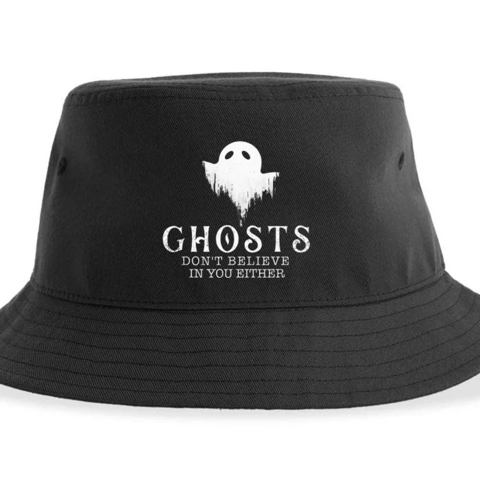 Ghosts Don't Believe In You Either Paranormal Investigator Sustainable Bucket Hat