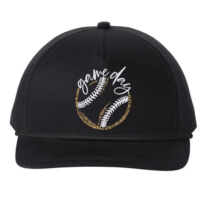 Game Day Baseball Baseball Life Softball Life For Mom Snapback Five-Panel Rope Hat