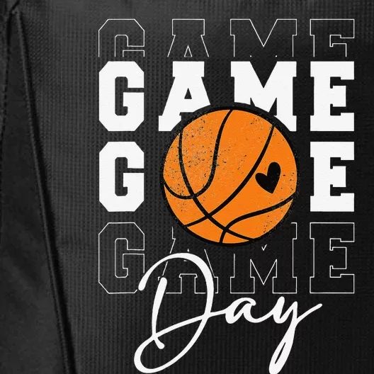 Game Day Basketball Boy Girl Basketball Mom City Backpack