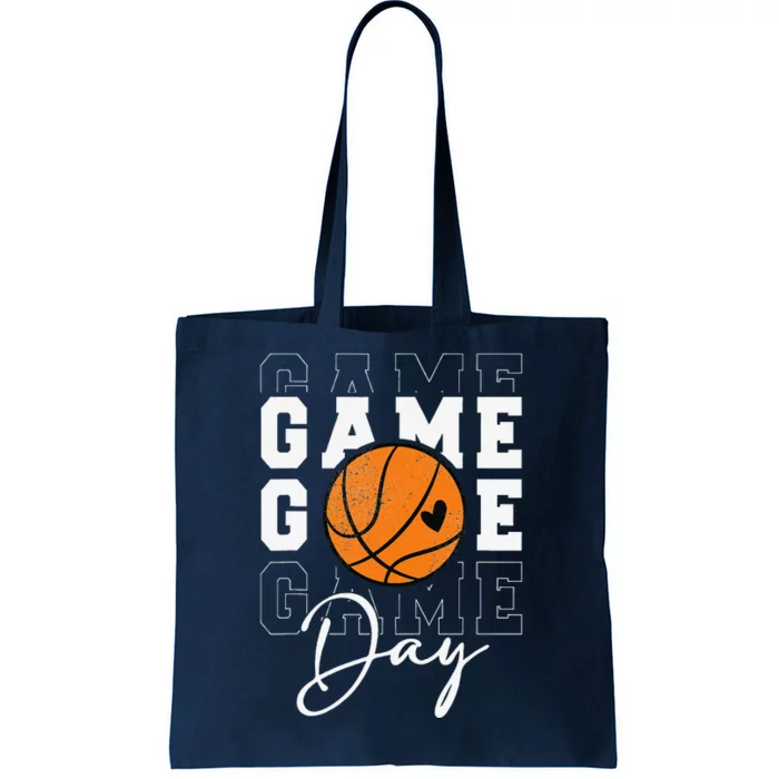 Game Day Basketball Boy Girl Basketball Mom Tote Bag