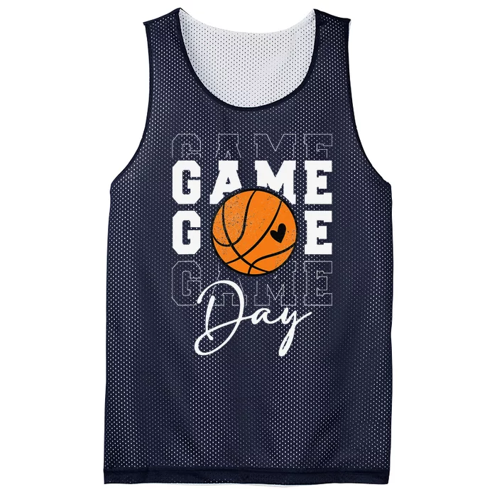 Game Day Basketball Boy Girl Basketball Mom Mesh Reversible Basketball Jersey Tank