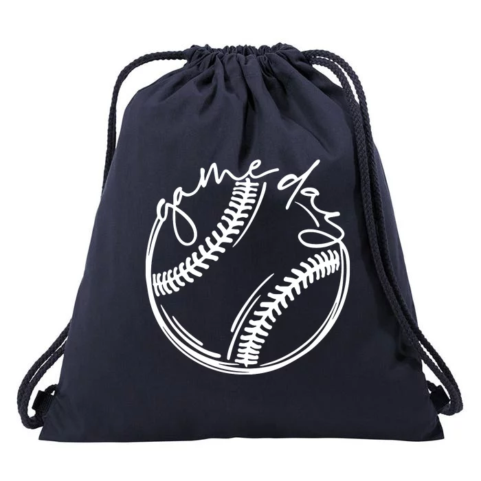 Game Day Baseball Baseball Life, Softball Life For Mom Drawstring Bag