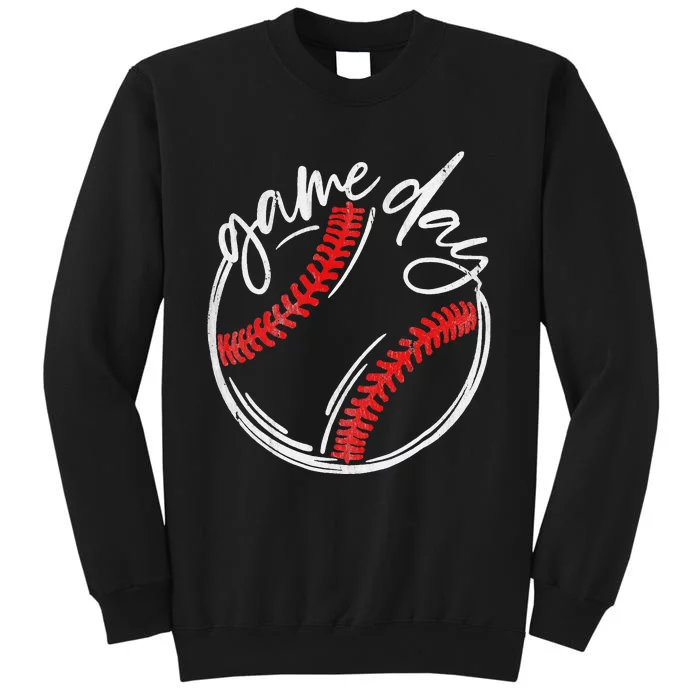 Game Day Baseball Baseball Life Softball Life For Mom Tall Sweatshirt