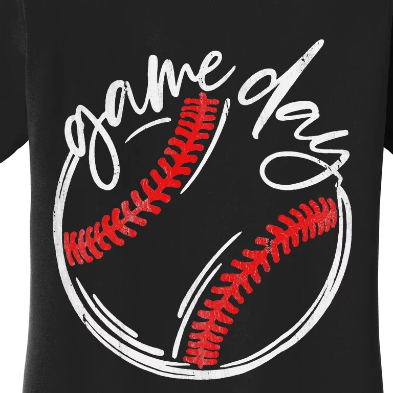 Game Day Baseball Baseball Life Softball Life For Mom Women's T-Shirt