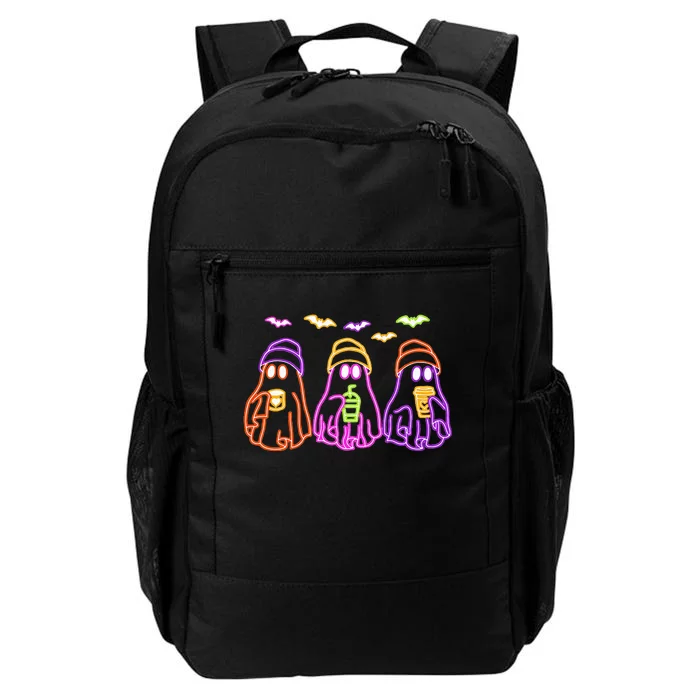 Ghost Drinking Coffee Funny Halloween Costume Coffee Lover Daily Commute Backpack