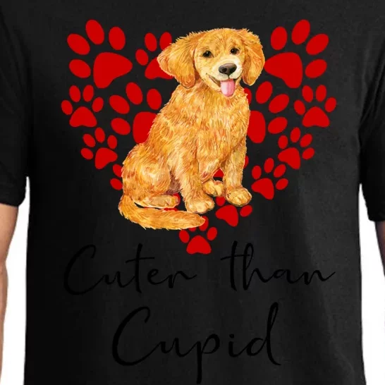 Goldie Dog Cuter Than Cupid Golden Retriever Valentines Day Cute Gift Pajama Set