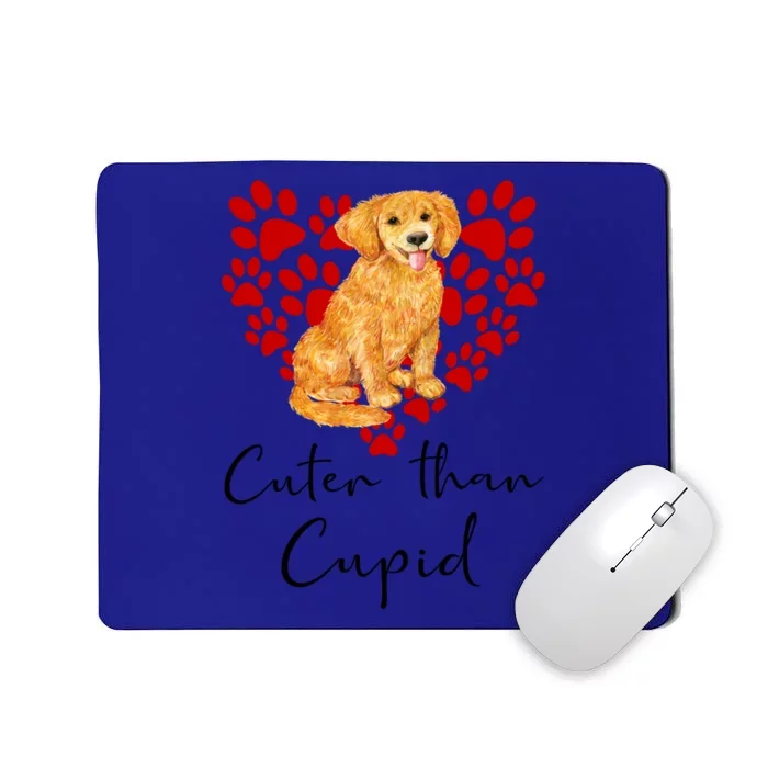 Goldie Dog Cuter Than Cupid Golden Retriever Valentines Day Cute Gift Mousepad