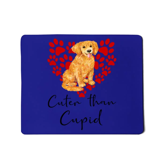 Goldie Dog Cuter Than Cupid Golden Retriever Valentines Day Cute Gift Mousepad