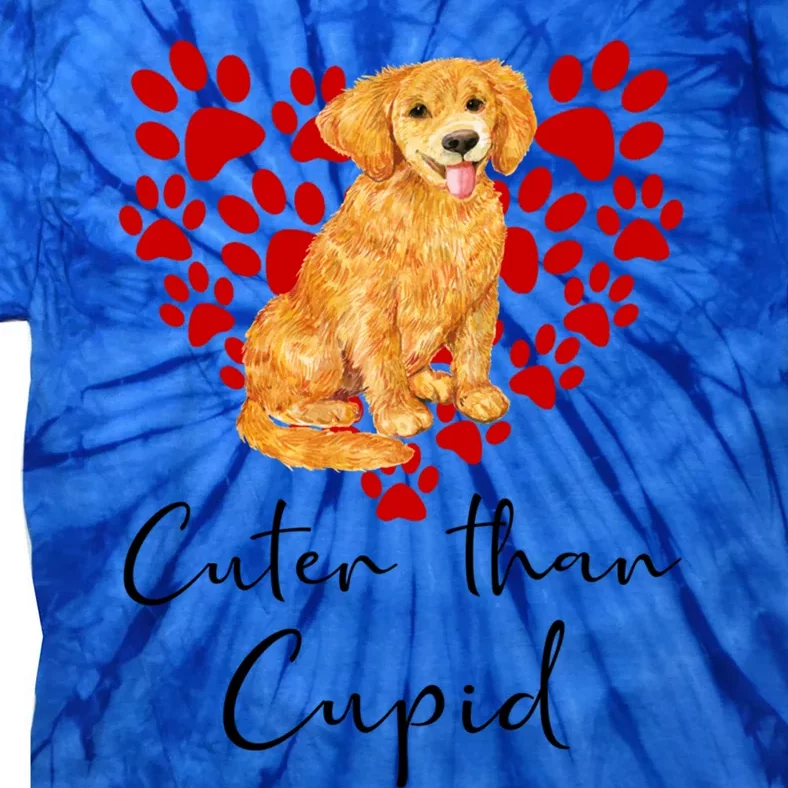 Goldie Dog Cuter Than Cupid Golden Retriever Valentines Day Cute Gift Tie-Dye T-Shirt