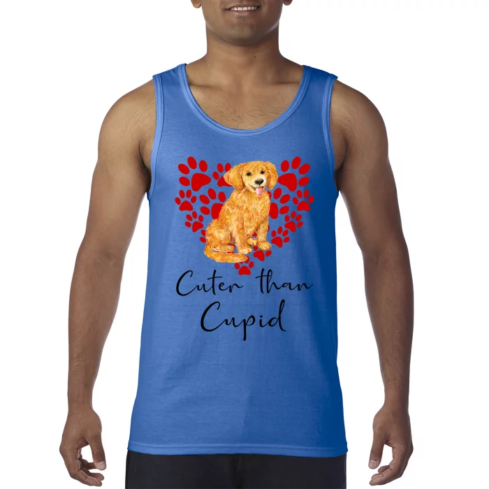 Goldie Dog Cuter Than Cupid Golden Retriever Valentines Day Cute Gift Tank Top