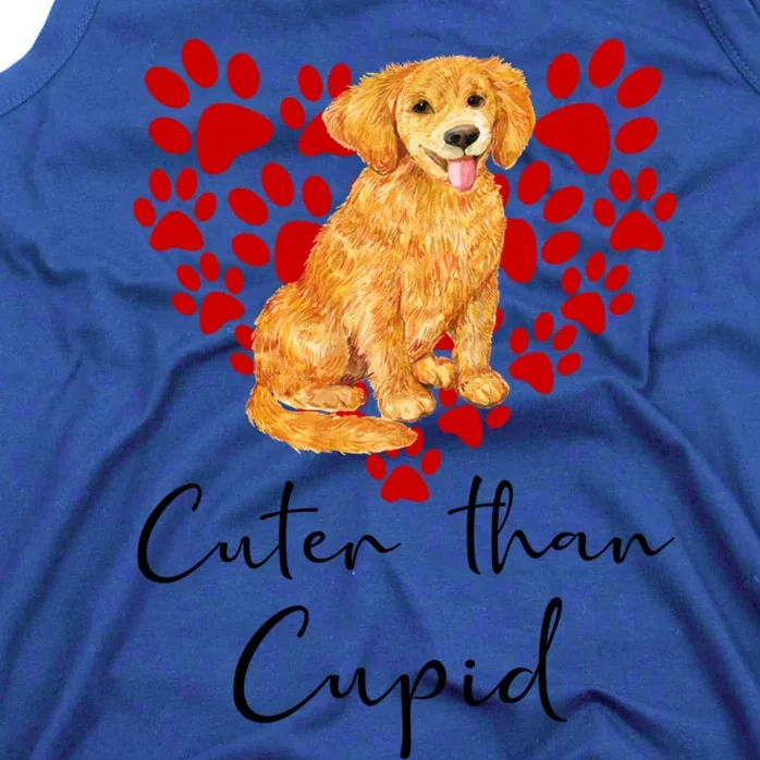 Goldie Dog Cuter Than Cupid Golden Retriever Valentines Day Cute Gift Tank Top