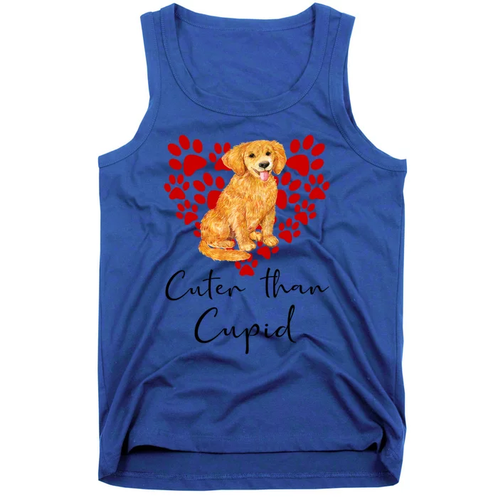 Goldie Dog Cuter Than Cupid Golden Retriever Valentines Day Cute Gift Tank Top