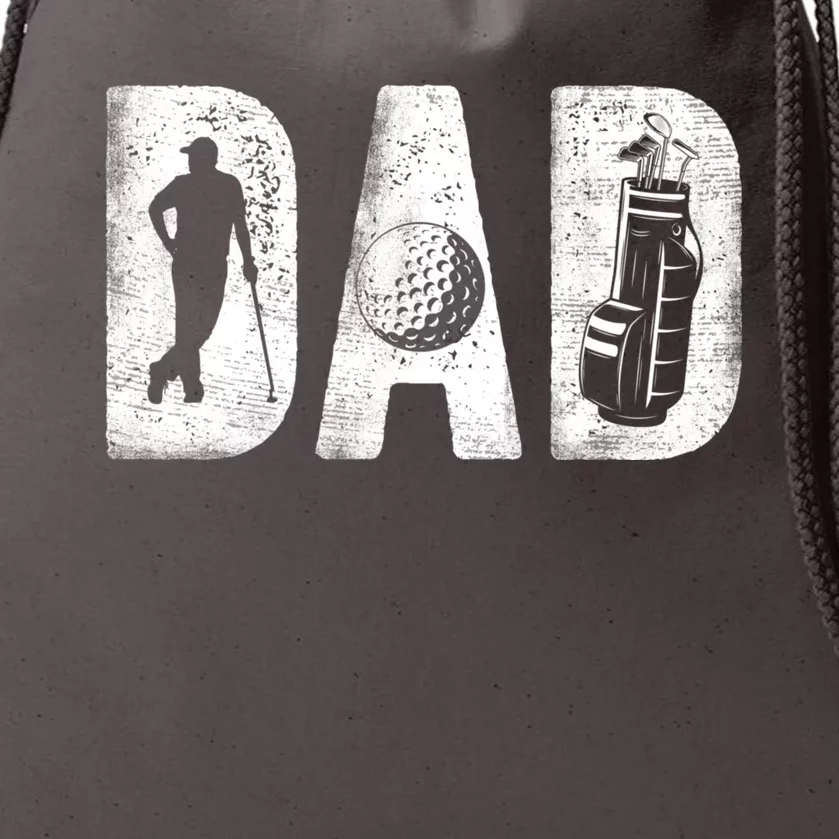 Golfing Dad Classic Bold Font FatherS Day Golf Daddy Drawstring Bag