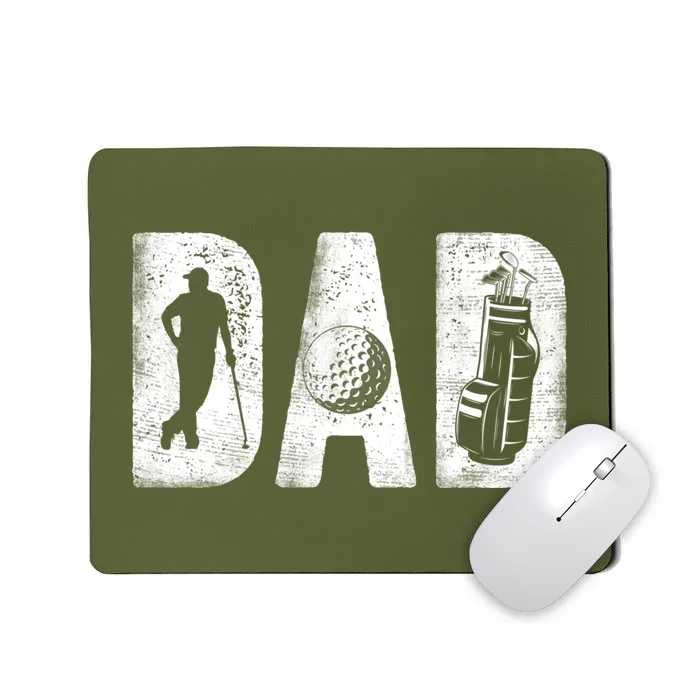 Golfing Dad Classic Bold Font FatherS Day Golf Daddy Mousepad