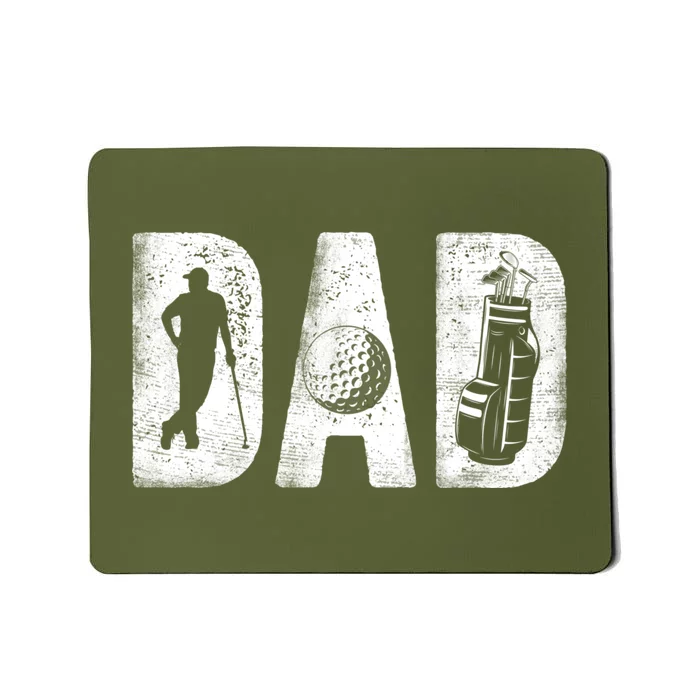 Golfing Dad Classic Bold Font FatherS Day Golf Daddy Mousepad