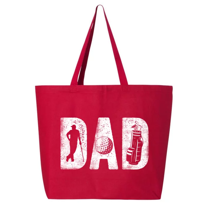 Golfing Dad Classic Bold Font FatherS Day Golf Daddy 25L Jumbo Tote