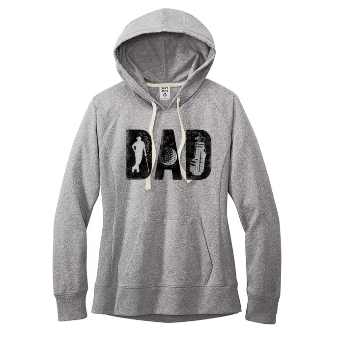 Golfing Dad Classic Bold Font FatherS Day Golf Daddy Women's Fleece Hoodie