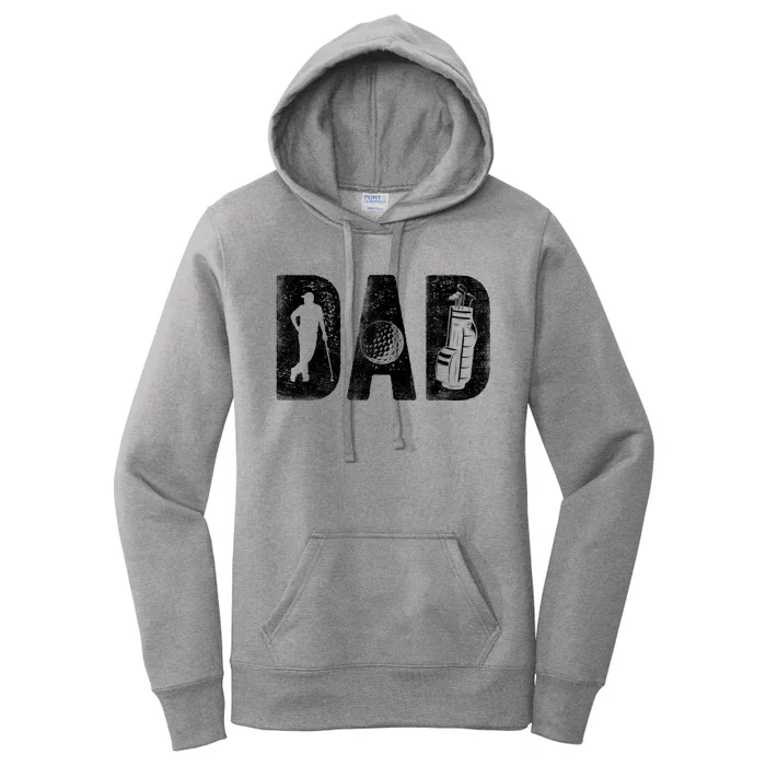 Golfing Dad Classic Bold Font FatherS Day Golf Daddy Women's Pullover Hoodie