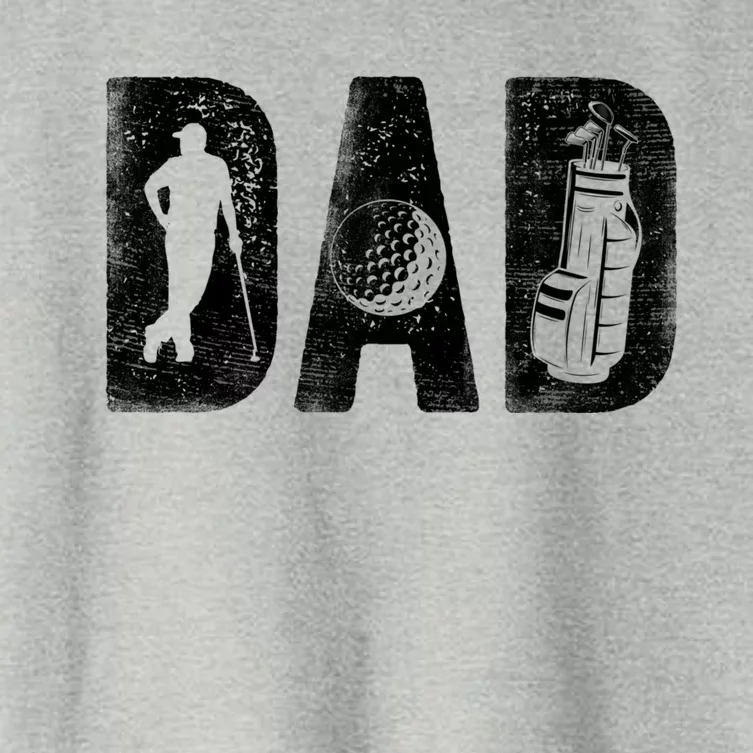 Golfing Dad Classic Bold Font FatherS Day Golf Daddy Women's Crop Top Tee