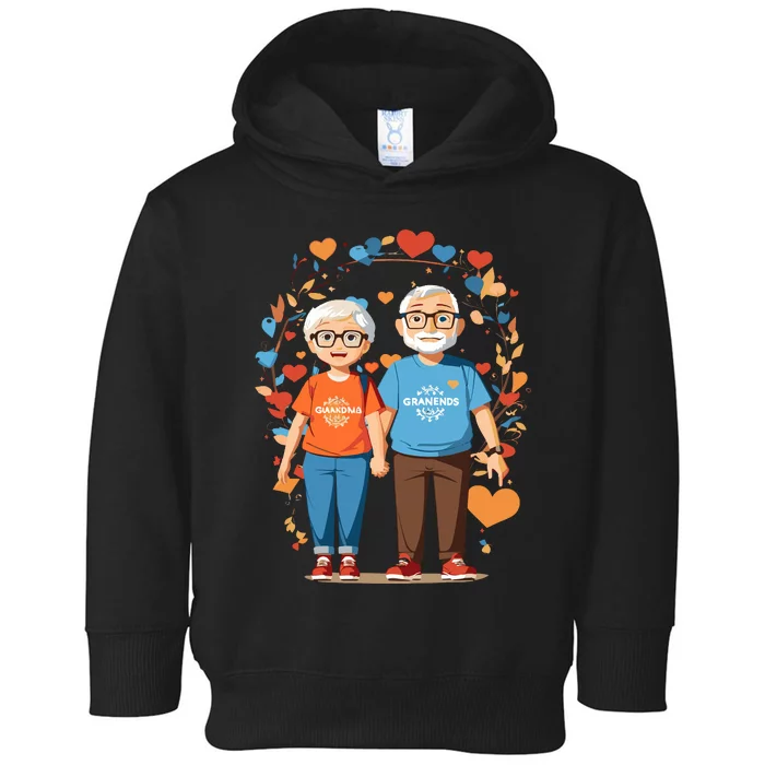 Grandparents Day Celebration Artwork Toddler Hoodie