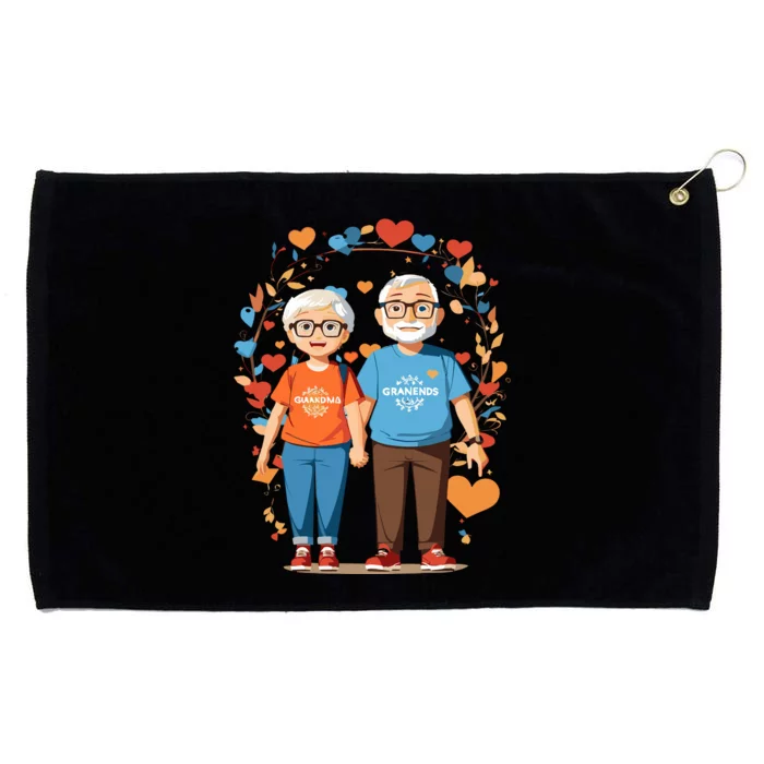 Grandparents Day Celebration Artwork Grommeted Golf Towel