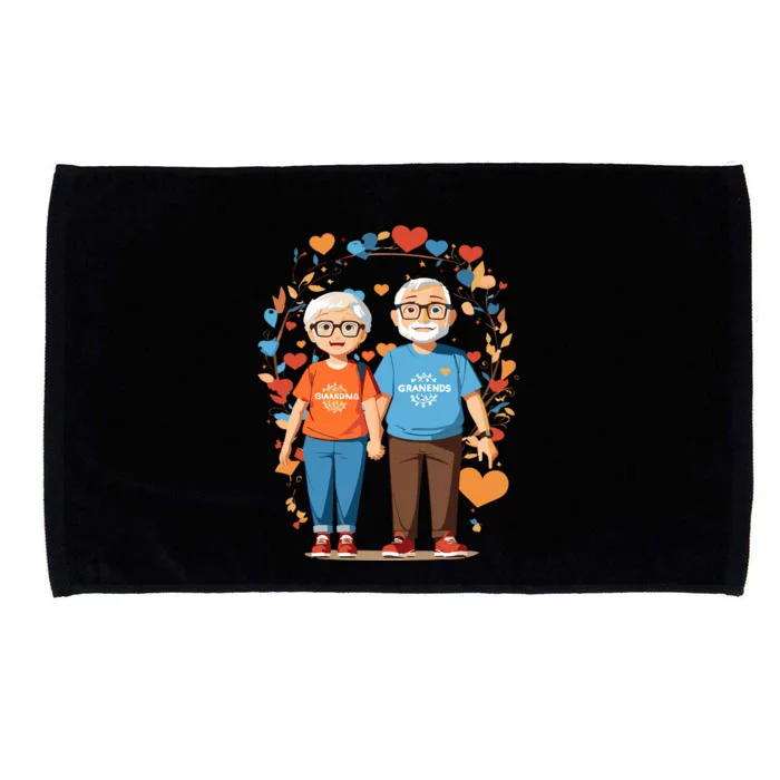 Grandparents Day Celebration Artwork Microfiber Hand Towel