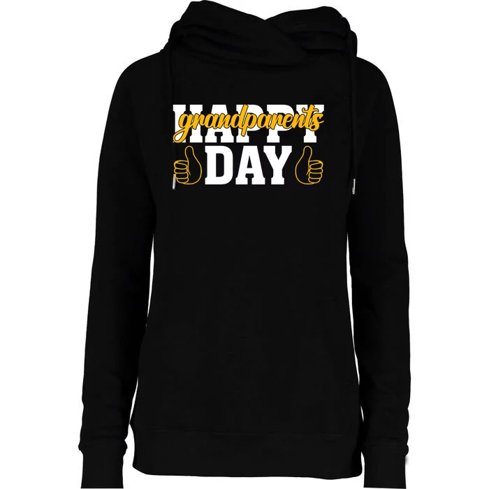 Grandparents Day Celebration Print Womens Funnel Neck Pullover Hood