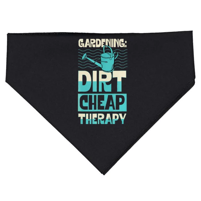 Gardening Dirty Cheap Therapy Funny Cute Earth Day Plant Mom USA-Made Doggie Bandana