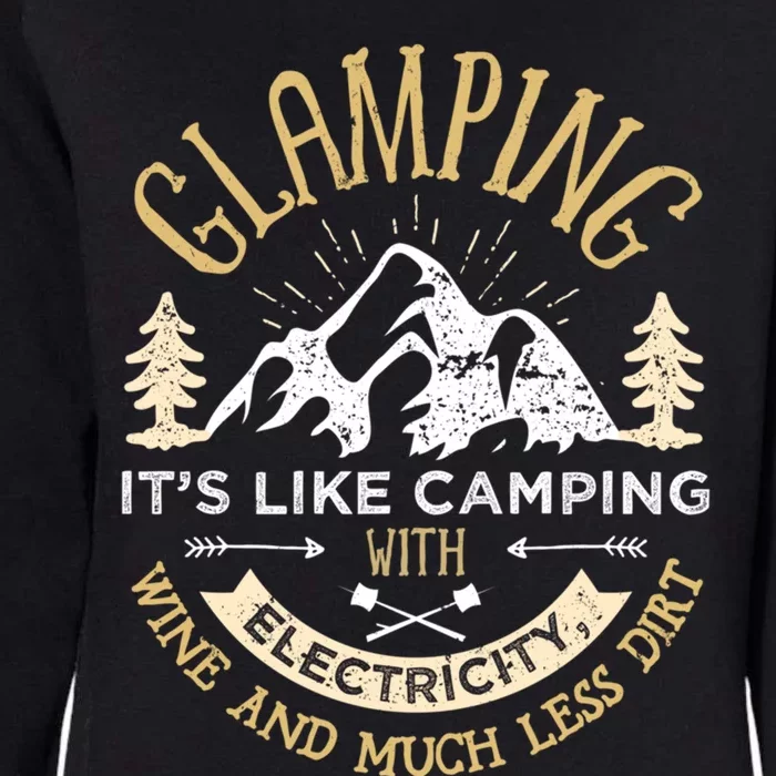 Glamping Definition Cute Gift Glamper Wine Funny Camping Womens California Wash Sweatshirt