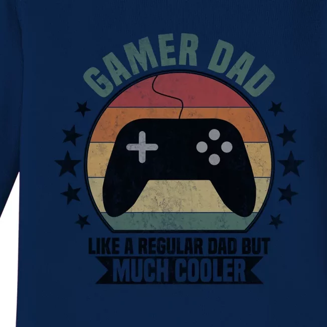 Gamer Dad Cool Dad Gaming Meaningful Gift Baby Long Sleeve Bodysuit