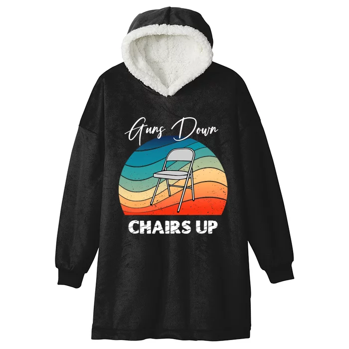 Guns Down Chairs Up Montgomery Alabama Folding Chair Hooded Wearable Blanket