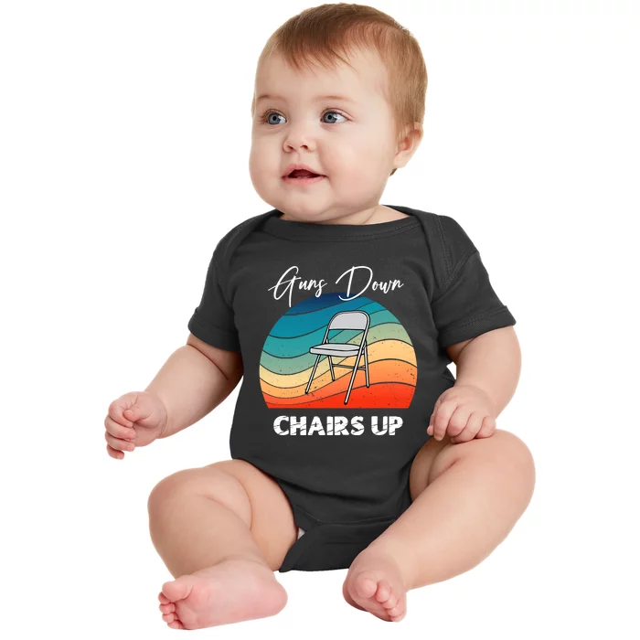 Guns Down Chairs Up Montgomery Alabama Folding Chair Baby Bodysuit