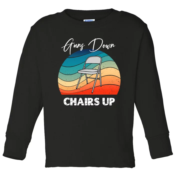 Guns Down Chairs Up Montgomery Alabama Folding Chair Toddler Long Sleeve Shirt