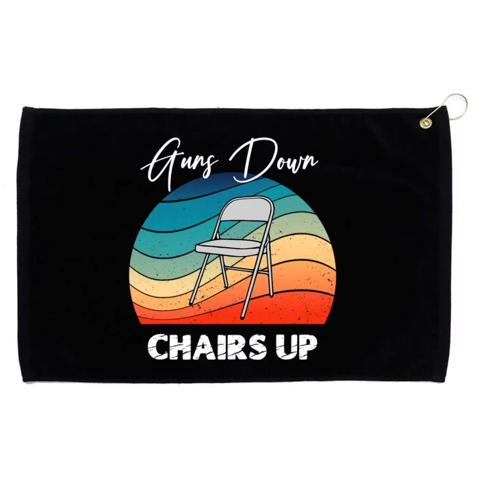 Guns Down Chairs Up Montgomery Alabama Folding Chair Grommeted Golf Towel