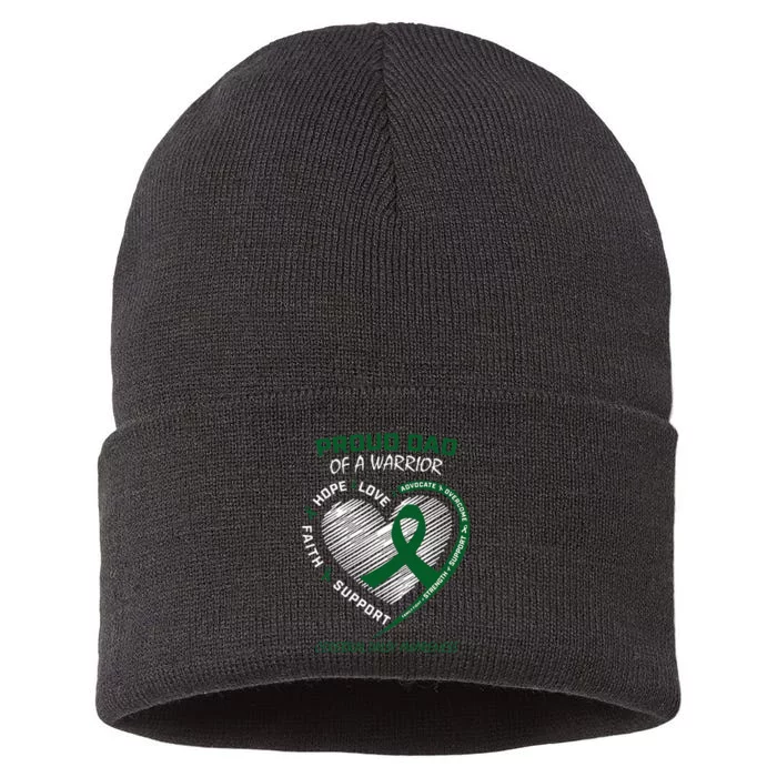 Green Dad CP Warrior Son Daughter Cerebral Palsy Awareness Sustainable Knit Beanie