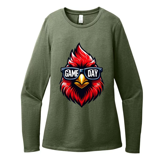 Game Day Cardinal Cool C.A.R.D.I.N.A.L.S In Sunglasses Womens CVC Long Sleeve Shirt