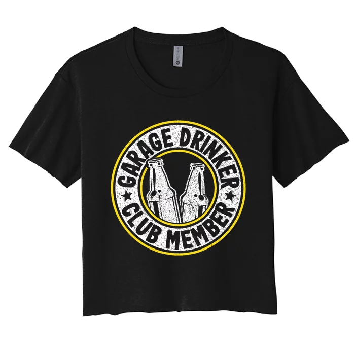 Garage Drinker Club Member Women's Crop Top Tee