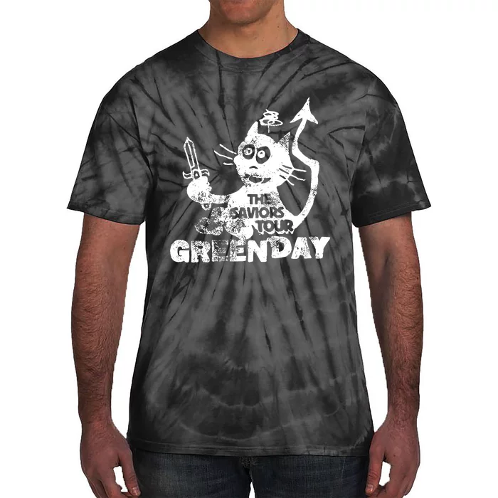 G.R.E.E.N Day Cat And Sword Tie-Dye T-Shirt