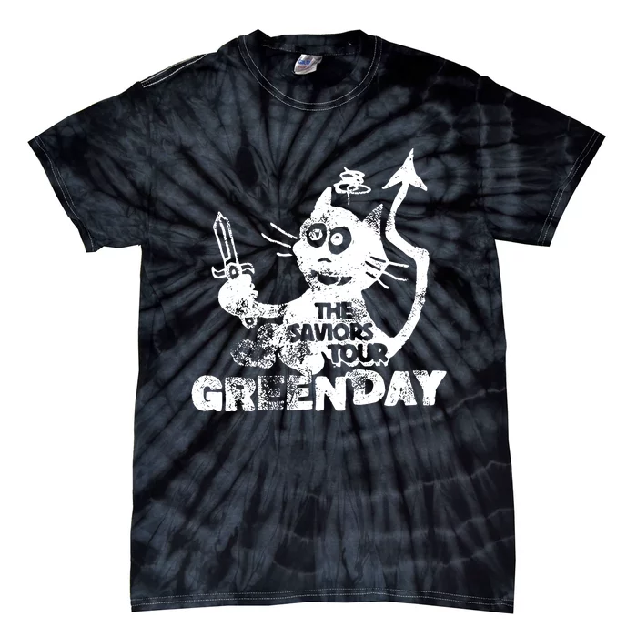 G.R.E.E.N Day Cat And Sword Tie-Dye T-Shirt