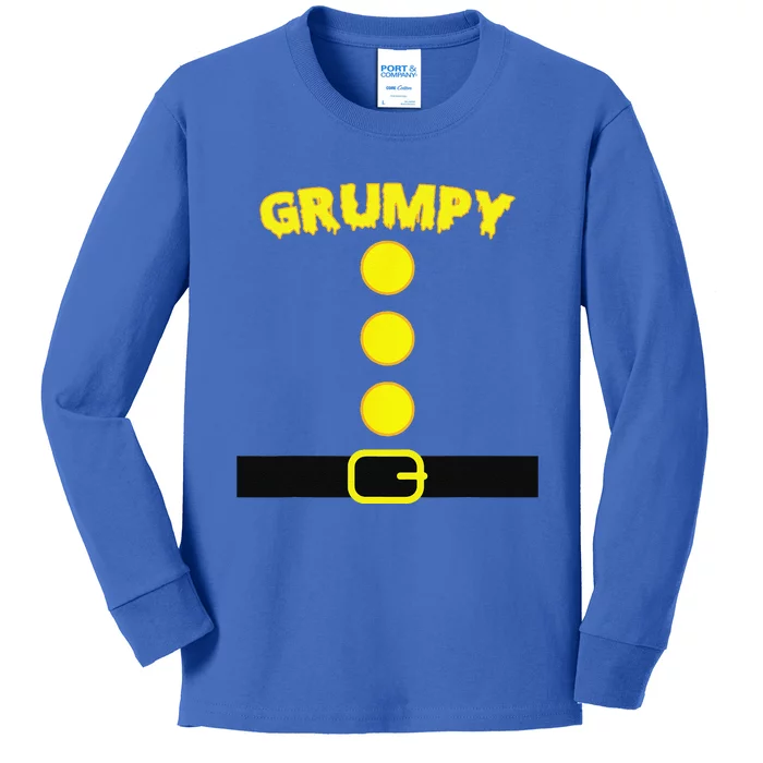 Grumpy Dwarf Costume Color Matching Family Halloween Grumpy Kids Long Sleeve Shirt